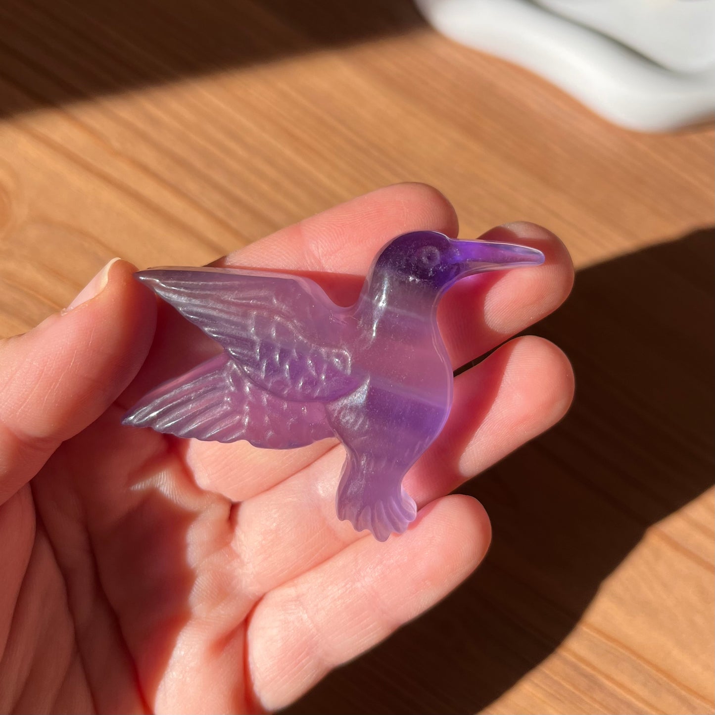 Colibrì in fluorite viola