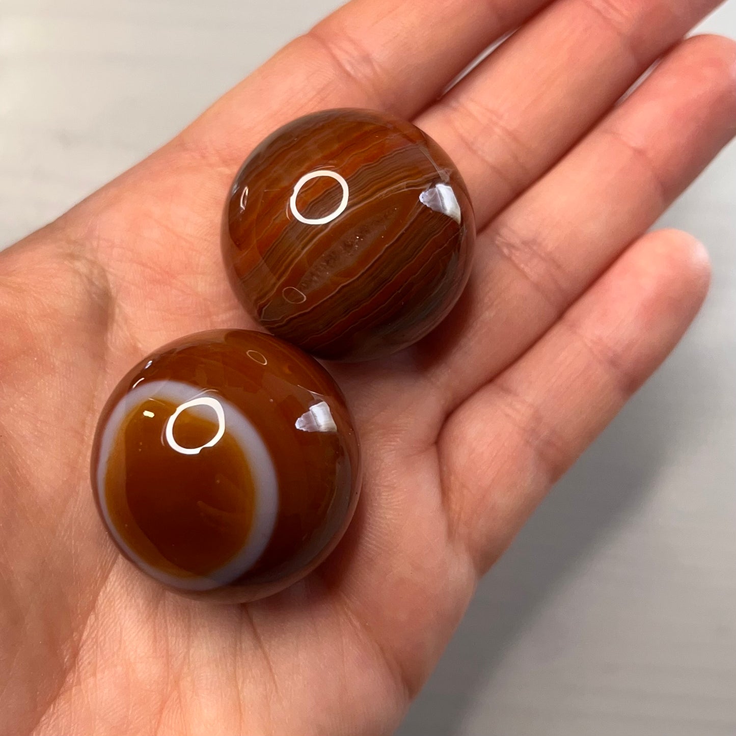 Sfere in agata rossa