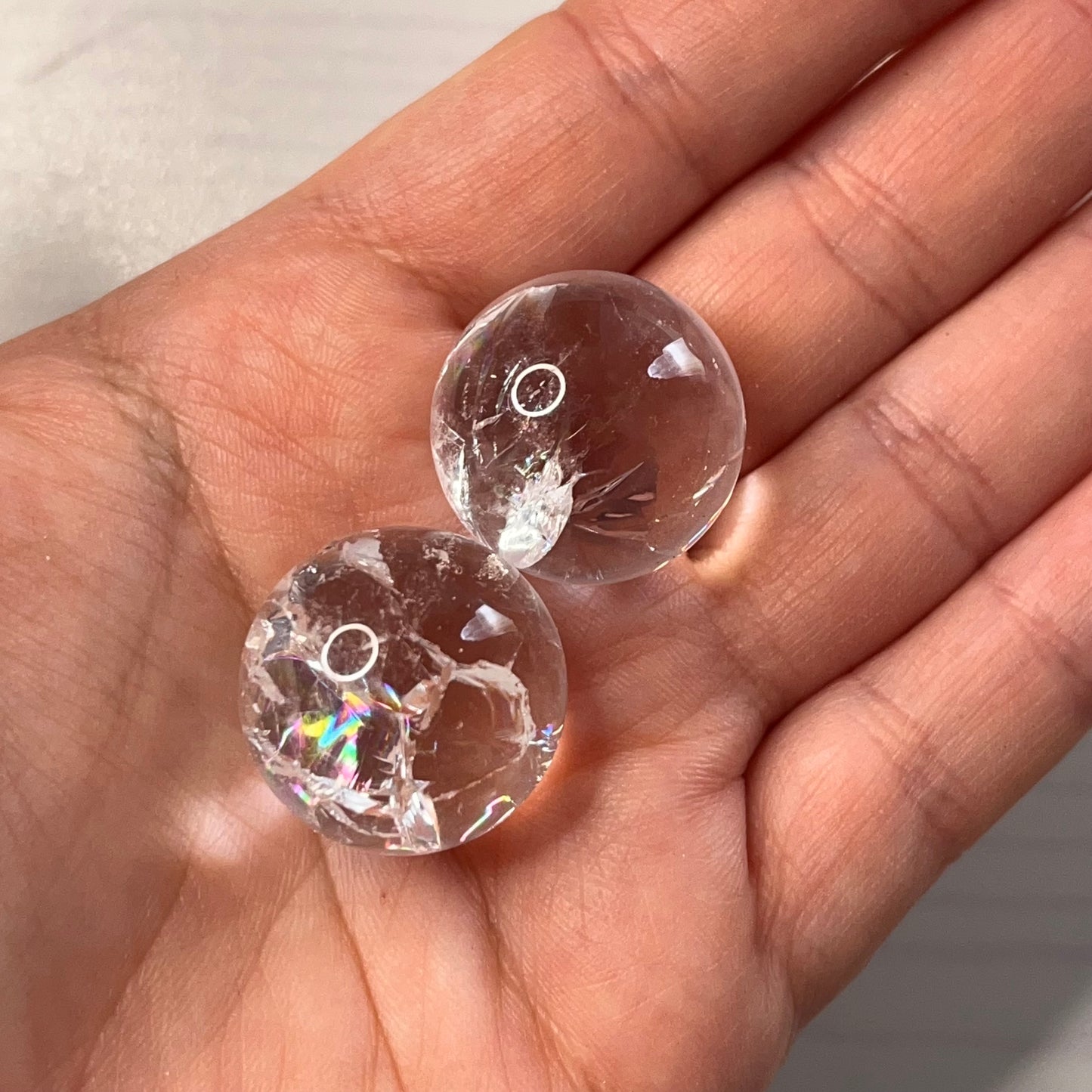 Sferette in quarzo ialino