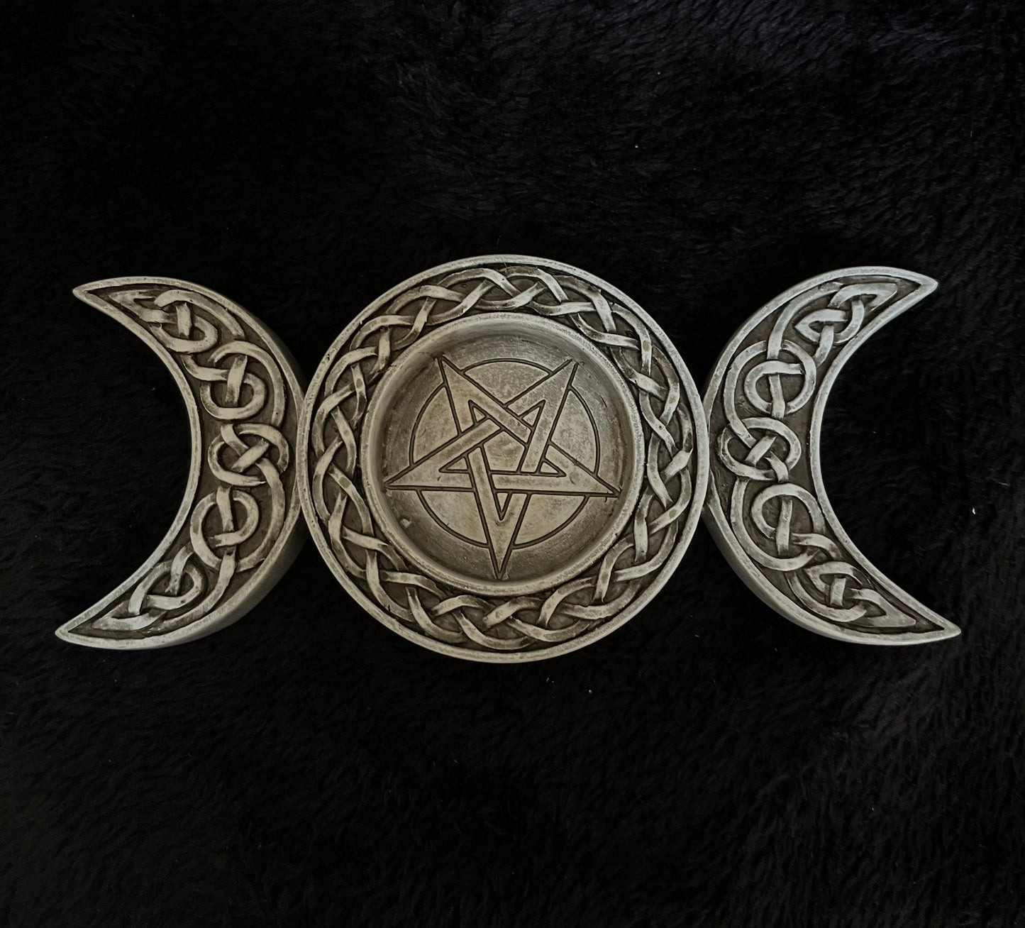 Porta candele triplice luna