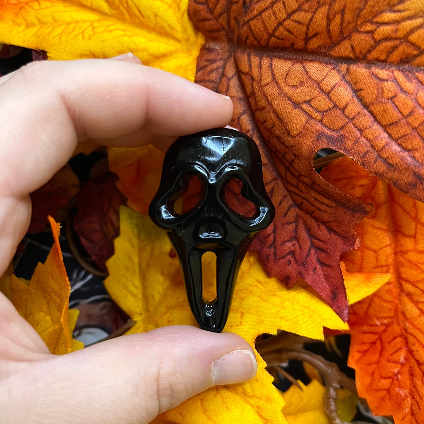 Maschera Scream in ossidiana nera