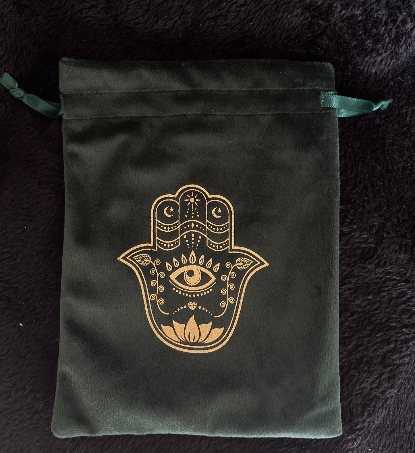 Sacchetto porta tarocchi/oracoli verde