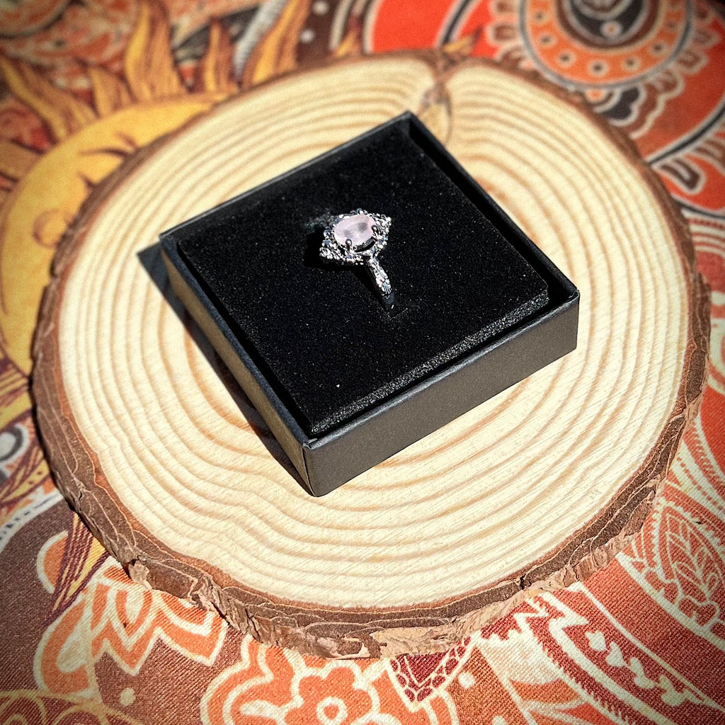 Anello in quarzo rosa