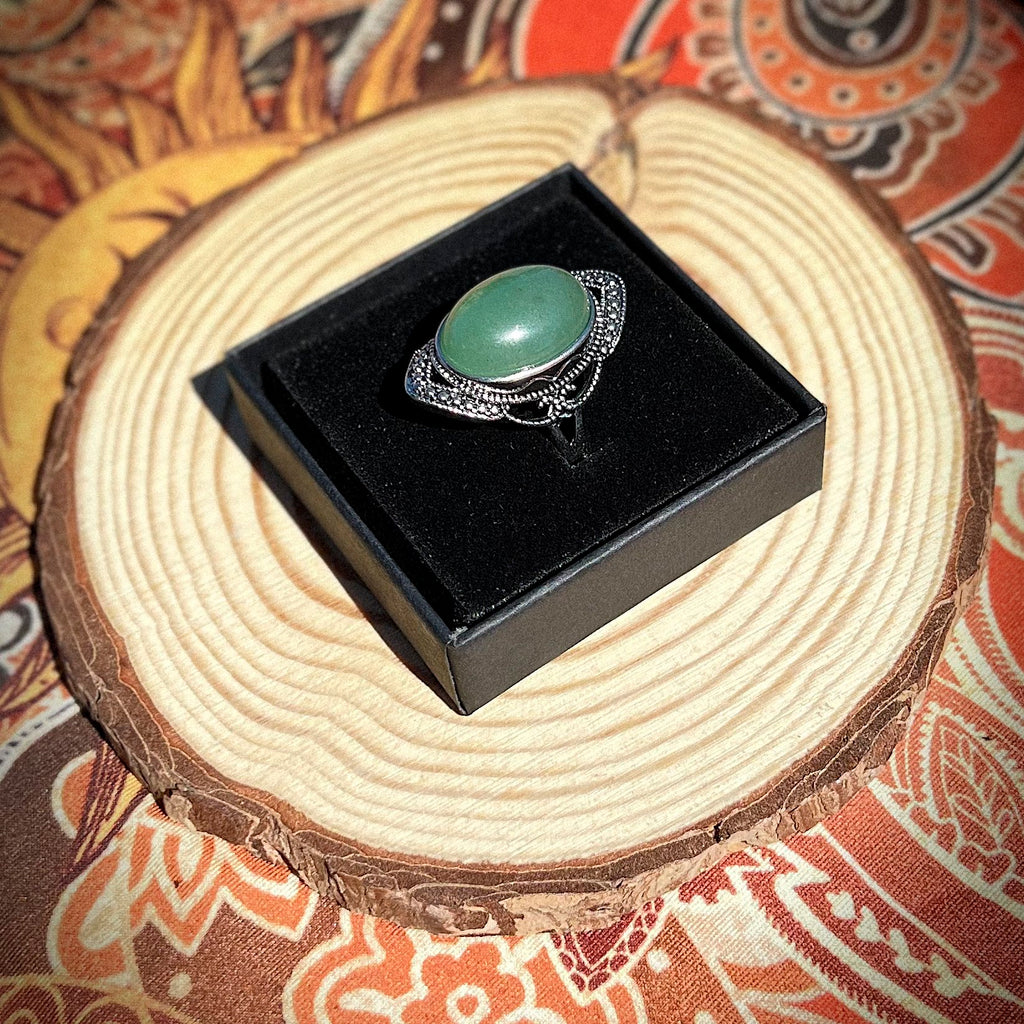 Anello in giada verde