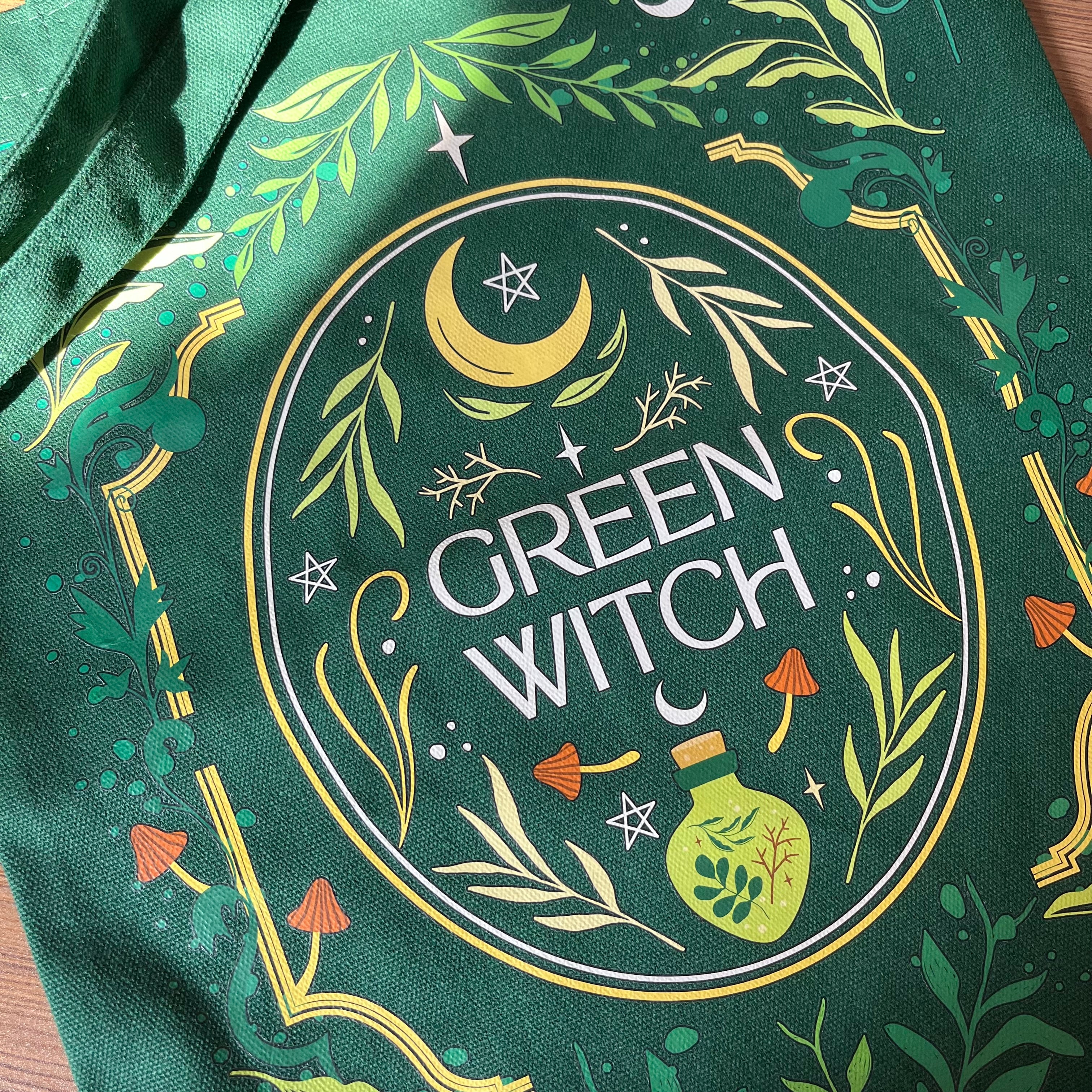 Tote bag Green Witch