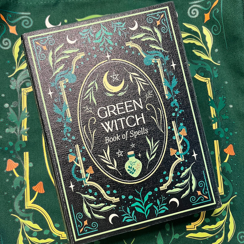 Scatola a forma di libro Green Witch