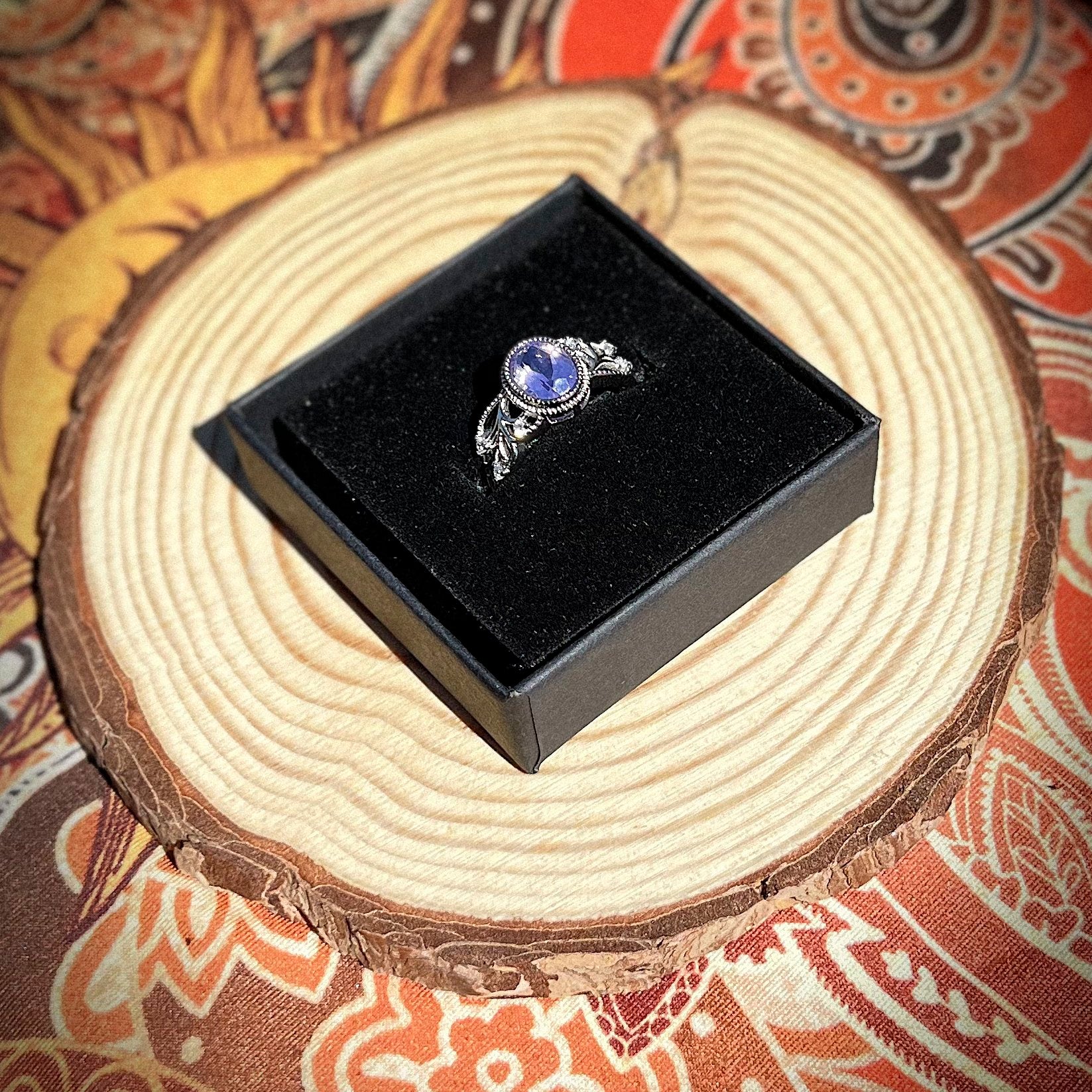 Anello in quarzo rosa lavanda