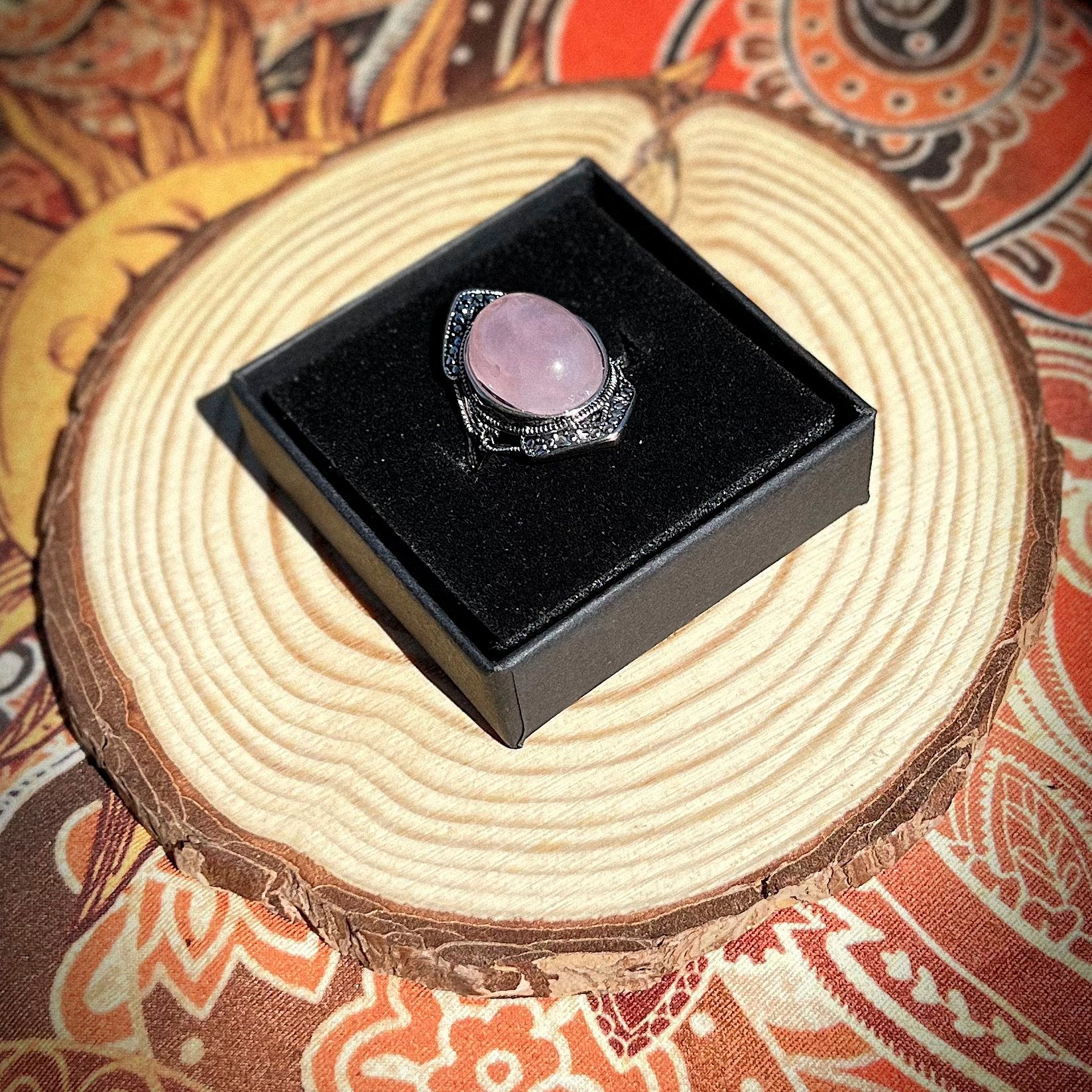 Anello in quarzo rosa