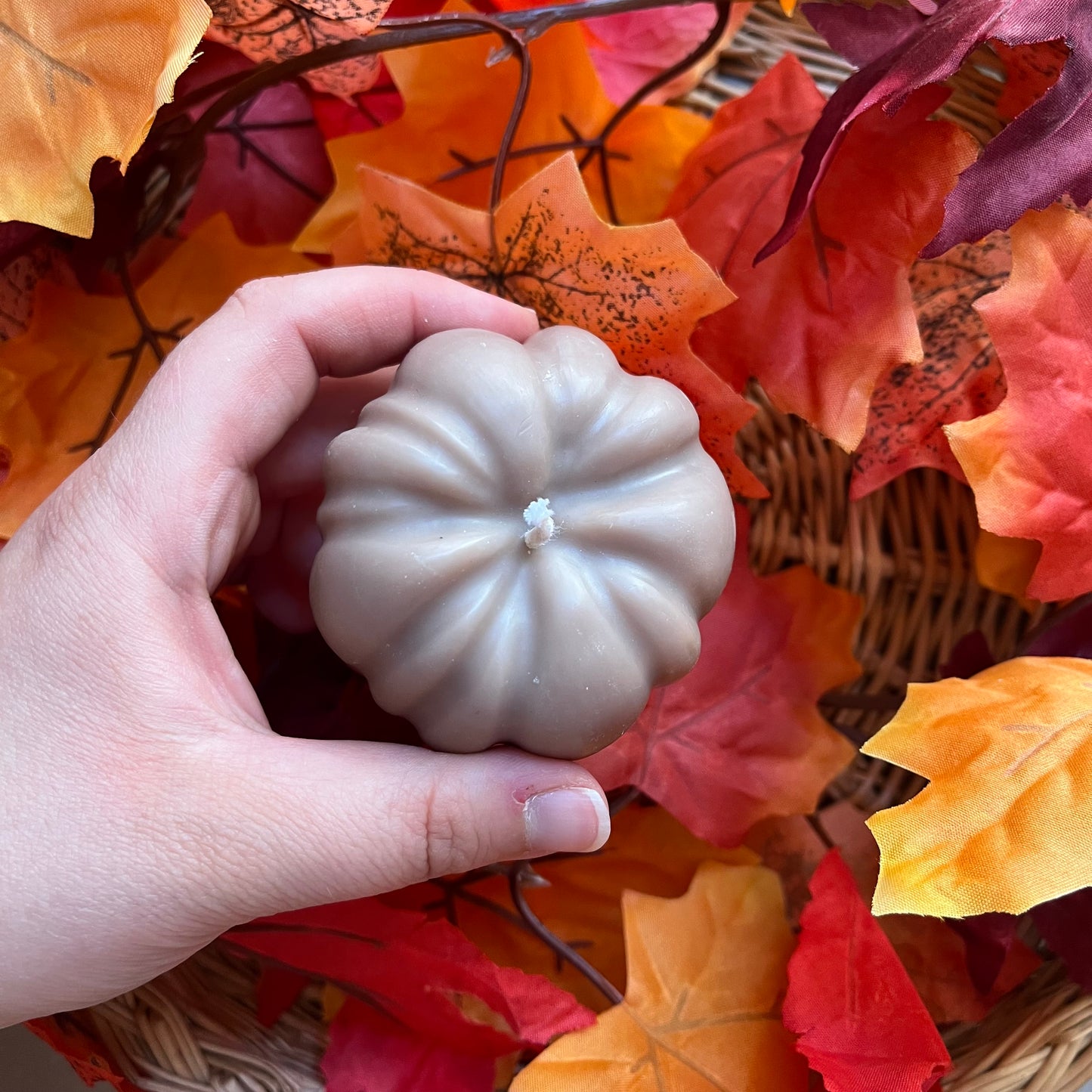 Candela decorativa a forma di zucca