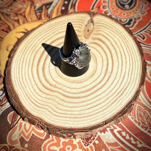 Anello in labradorite