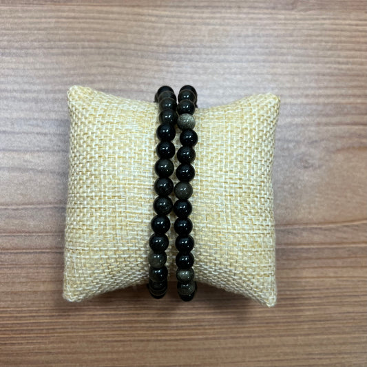 Bracciale in ossidiana dorata