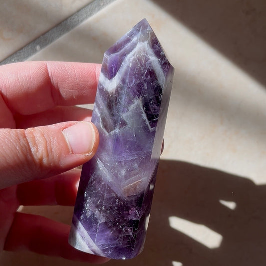 Torri in ametista chevron