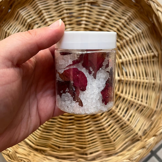 Sali da bagno alla rosa