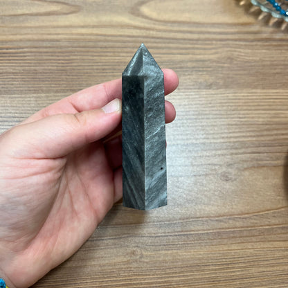 Torri in ossidiana argentata