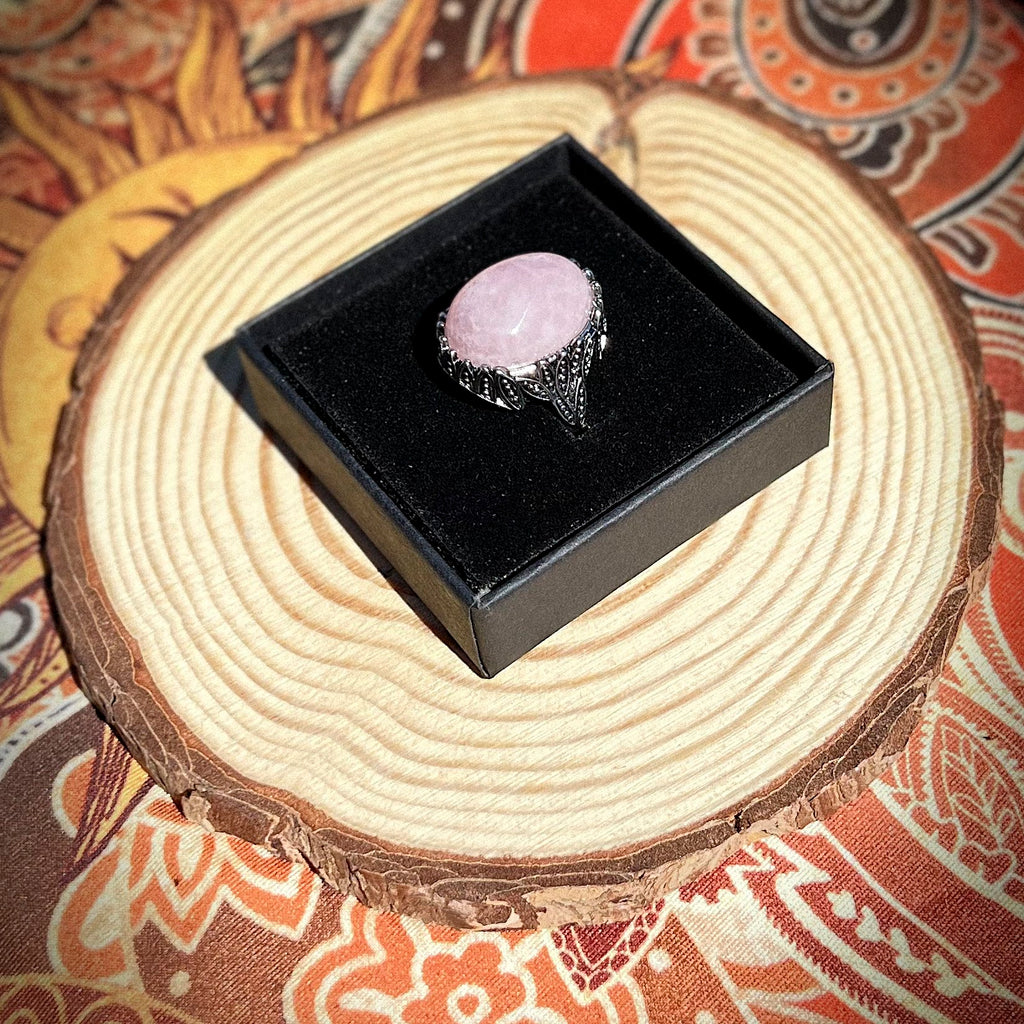 Anello in quarzo rosa
