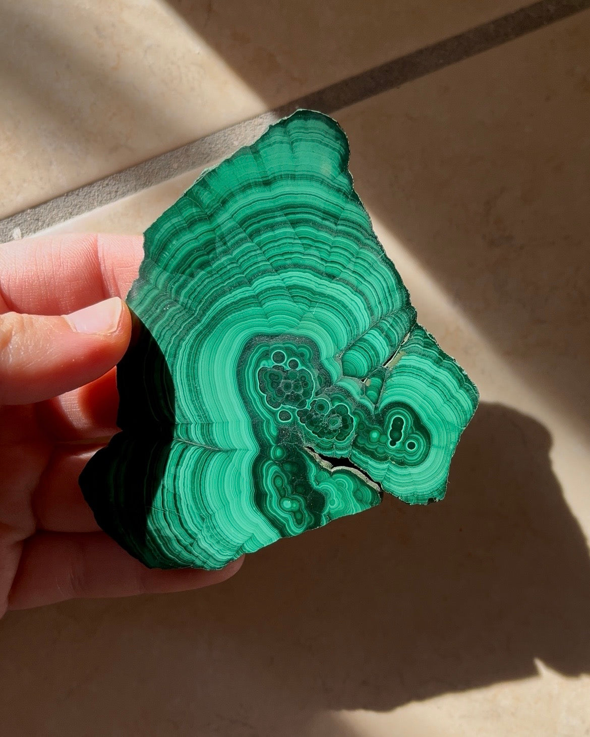 Fetta in malachite