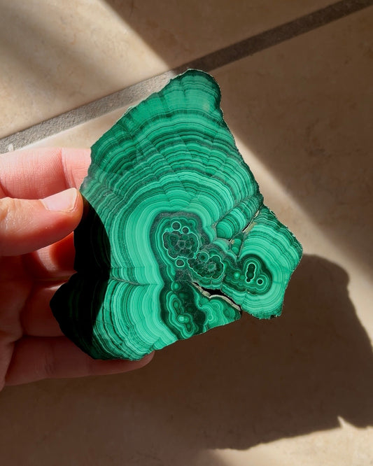 Fetta in malachite