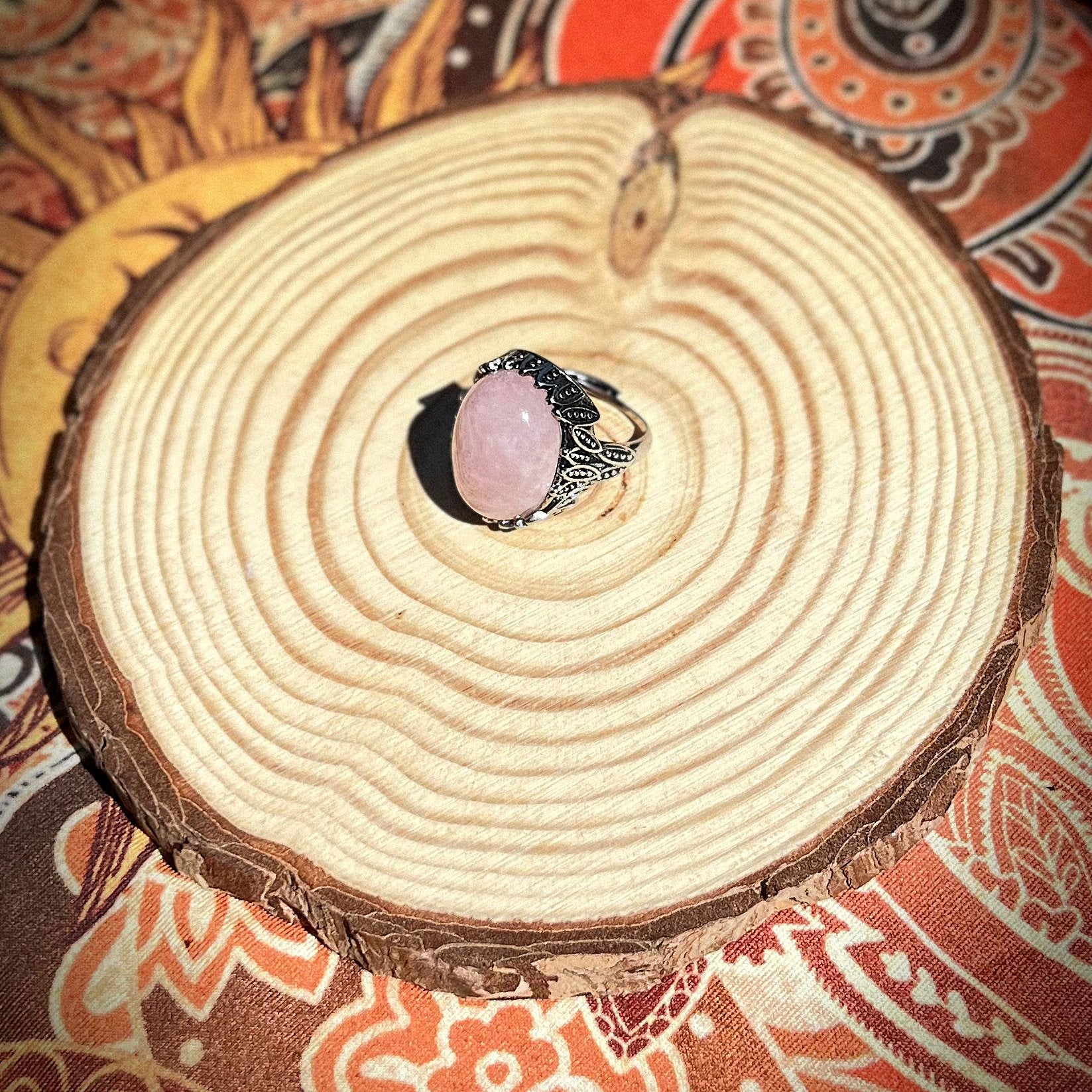 Anello in quarzo rosa