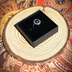 Anello in cianite blu