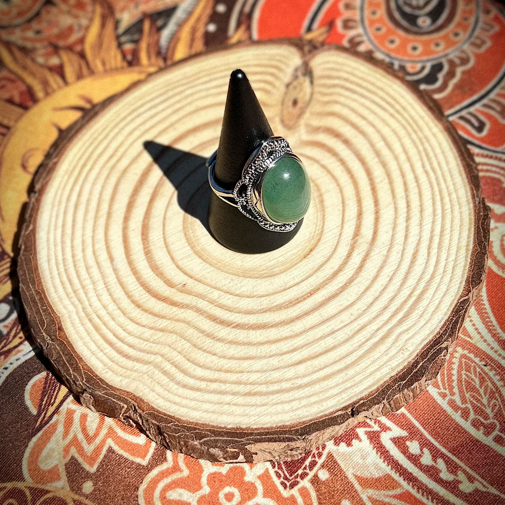 Anello in giada verde