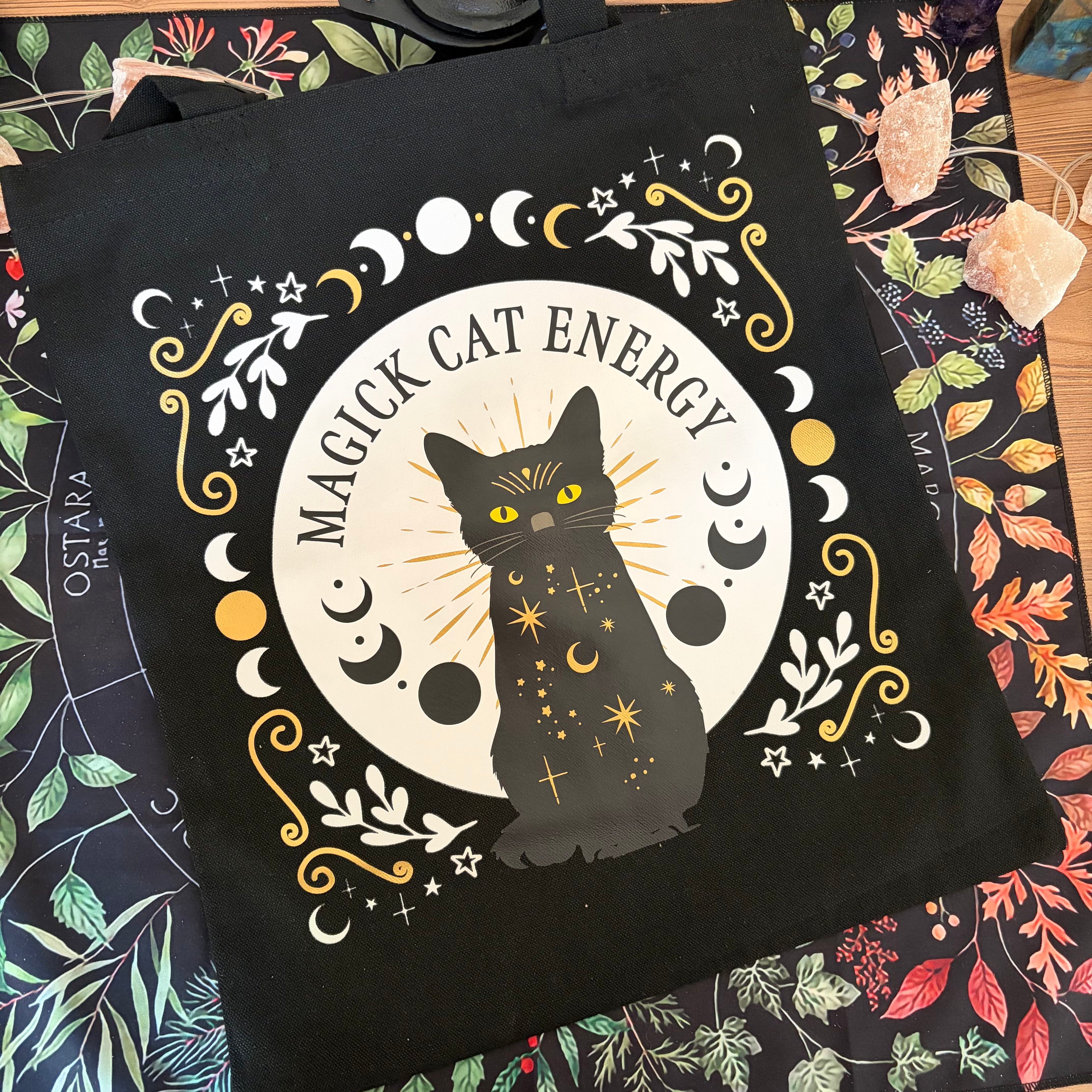 Tote bag cat energy