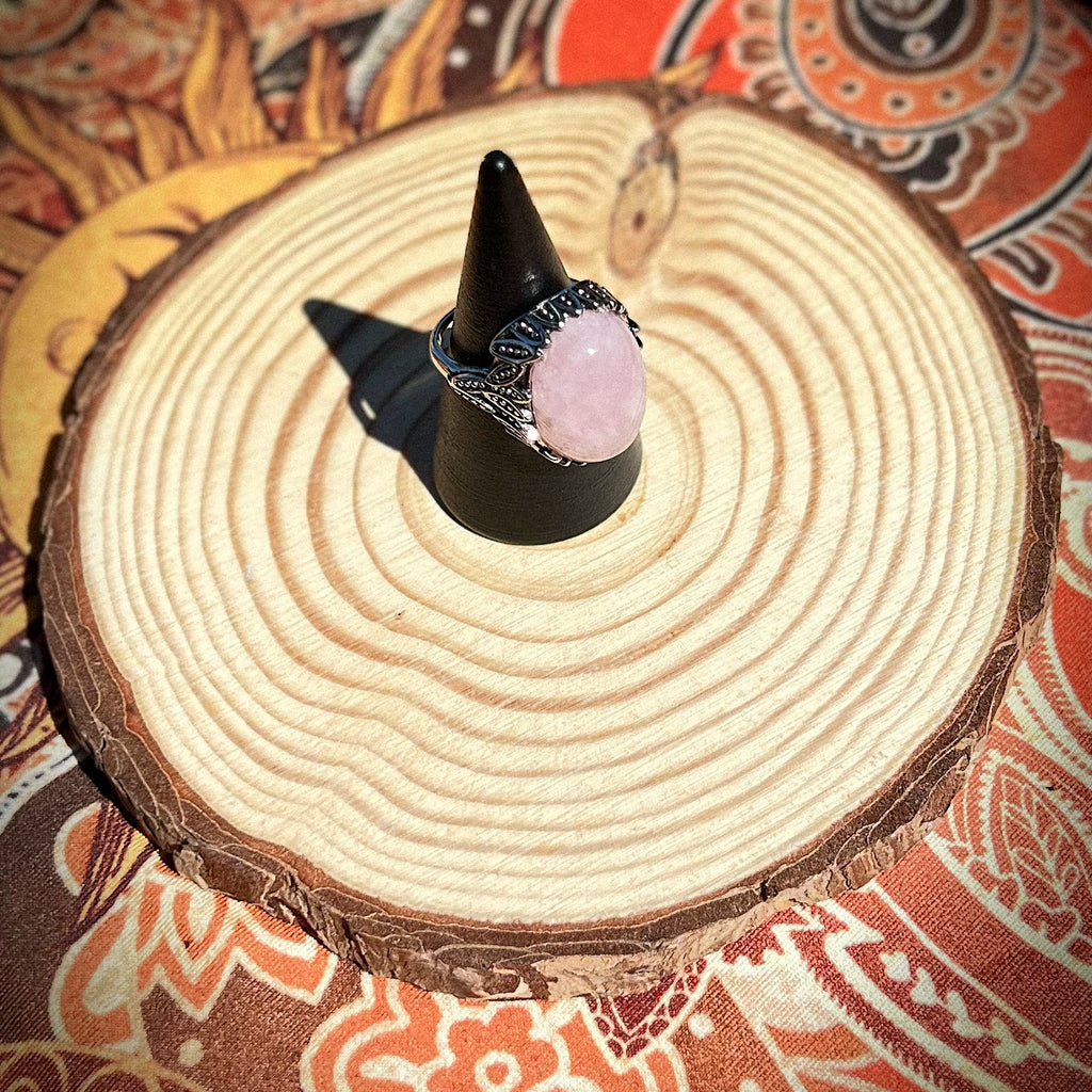 Anello in quarzo rosa