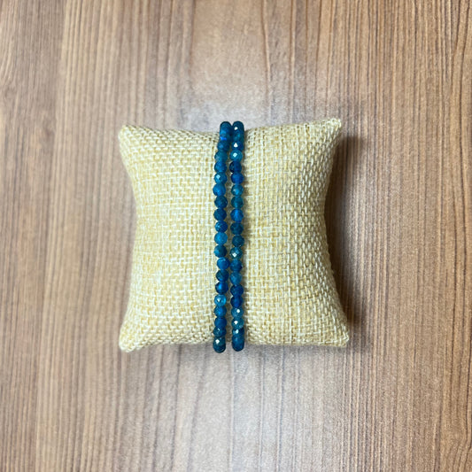 Bracciale sfaccettato in apatite