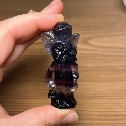 Angelo in fluorite arcobaleno