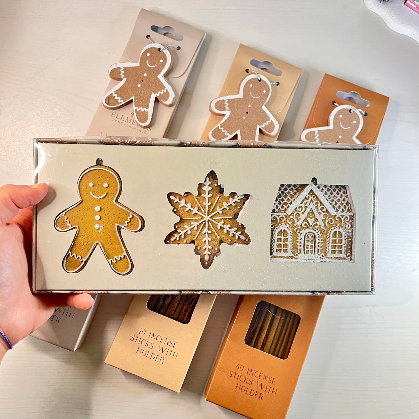 Decorazioni in resina a forma di pan di zenzero