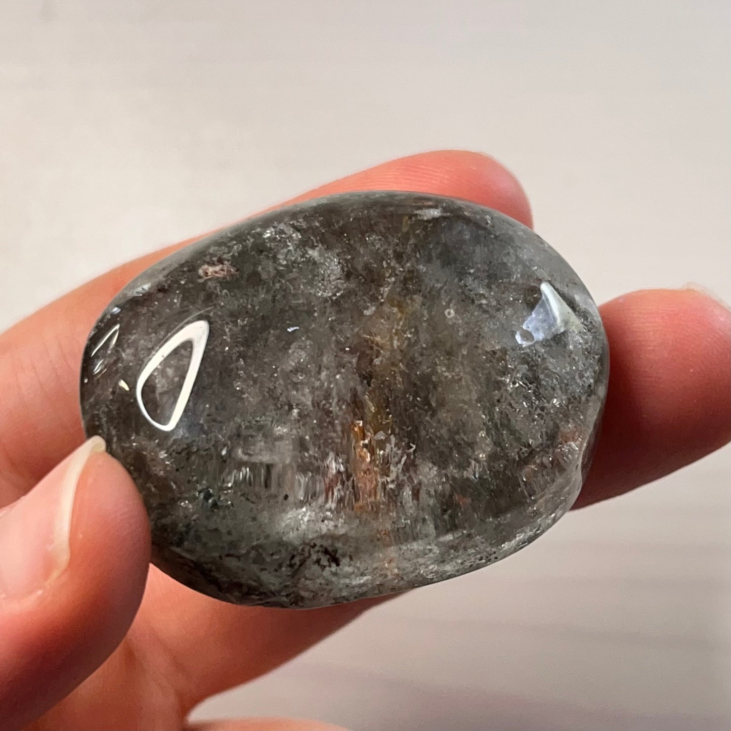 Palmstone in garden quartz o lodolite