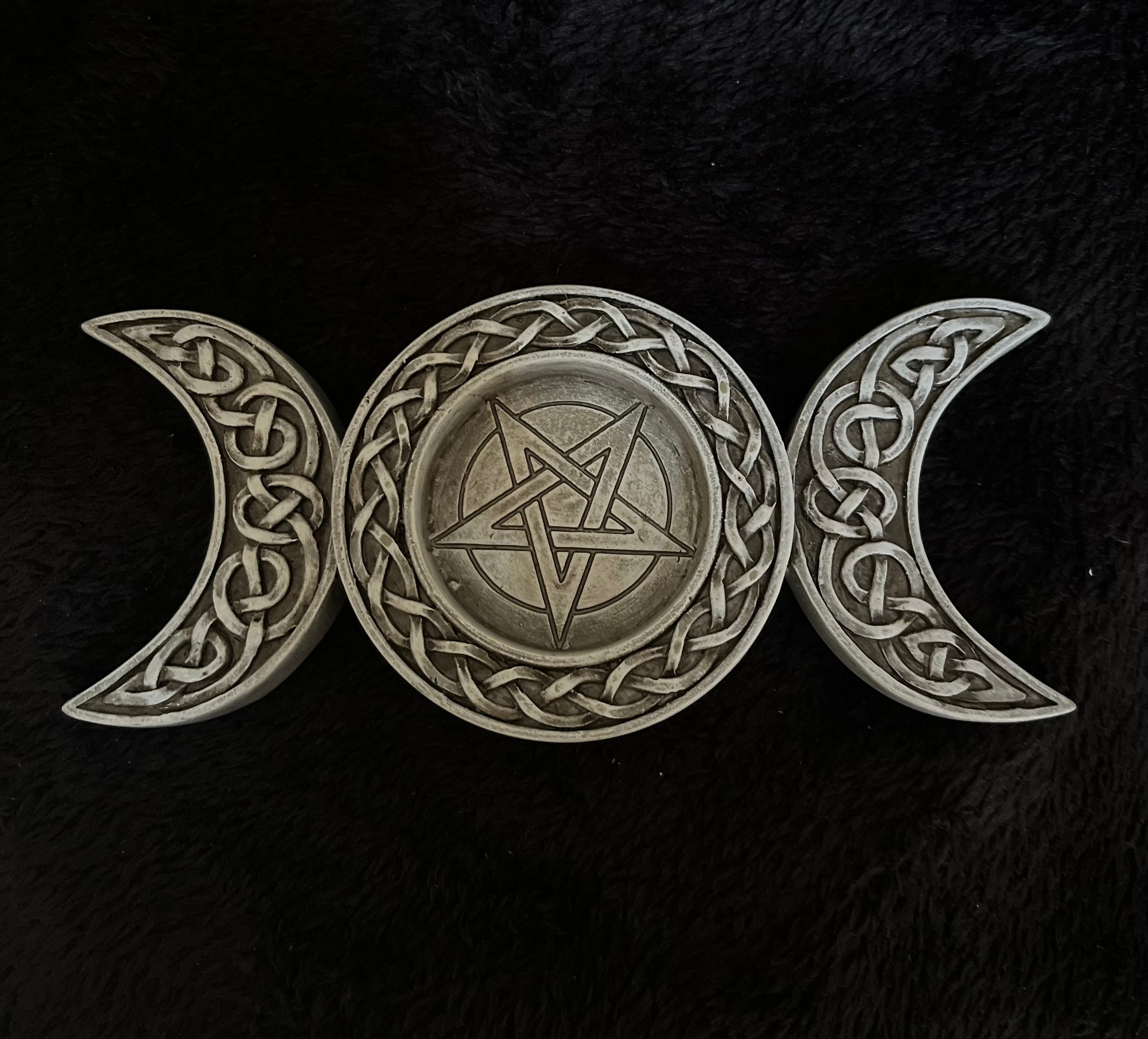 Porta candele triplice luna